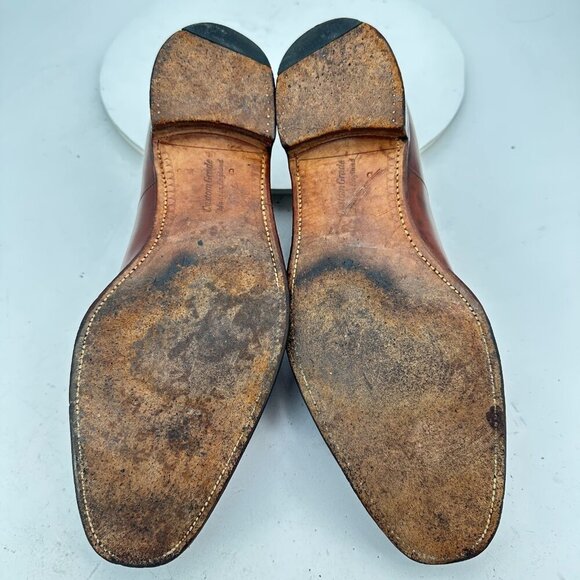 Church's Custom Grade Men Size 10.5D Brown Leather Cap Toe Oxford Dress Shoes - Picture 8 of 12